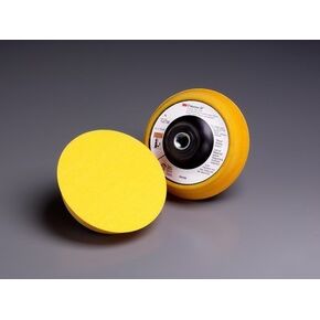 3M Finesse-It 14738 Yellow Disc Pad - 5/8-11 Hook & Loop Thread Attachment [PRICE is per PAD] in Kuwait