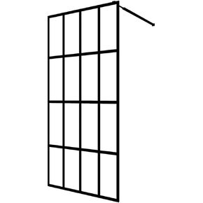 Modern Walk-in Shower Screen with Clear Tempered Glass, 4-Piece Shower Partition with 0.2-Inch Thick Safety Glass and Aluminum Frame in Kuwait