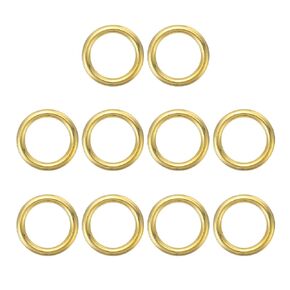 PATIKIL Metal O Ring, (5/8" ID x 0.16" Thick, Brass) (10 Pcs), Solid Seamless Welded Brass Multi-Purpose Round Rings, Suit for - DIY Crafts/Dog Leashes/Wall Plant Hangers in Kuwait