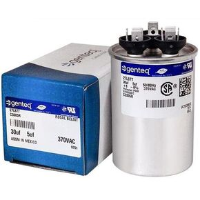 Goodman CAP050300370RS - 30 + 5 فائق التوهج MFD 370 فولت VAC Genteq بديل مستدير مزدوج التشغيل in Kuwait