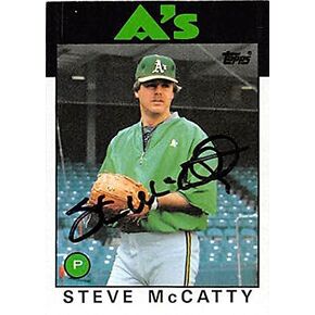 Autograph 121724 Oakland Athletics 1986 Topps No. 624 Steve Mccatty Autographed Baseball Card in Kuwait