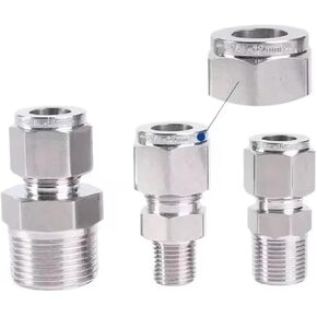 1/8" 1/4" 3/8" 1/2" 3/4" 1" BSPT ذكر 2 3 4 5 6 8 10-25 مم 1/8-1 بوصة أنبوب ضغط Union 316 وصلة تركيب الأنابيب غير القابل للصدأ (3l8 BSPT، 10MM_THREAD-CONMPRESSION) in Kuwait