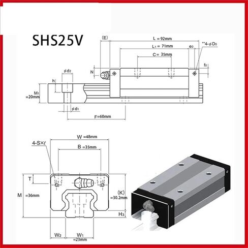دليل خطي السكك الحديدية المنزلق SHS25V SHS 25V SHS25 SHS25V1SS SHS25V1UU SHS25VSS SHS25VUU GK كتلة النقل in Kuwait