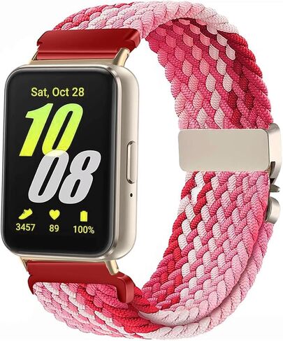 حزام مجدول من النايلون متوافق مع هاتف Samsung Galaxy Fit 3، شريط مطاطي لهاتف Samsung Galaxy Fit 3 SM-R390 للرجال والنساء in Kuwait