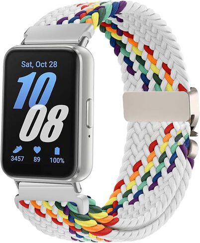 حزام مجدول من النايلون متوافق مع هاتف Samsung Galaxy Fit 3، شريط مطاطي لهاتف Samsung Galaxy Fit 3 SM-R390 للرجال والنساء in Kuwait