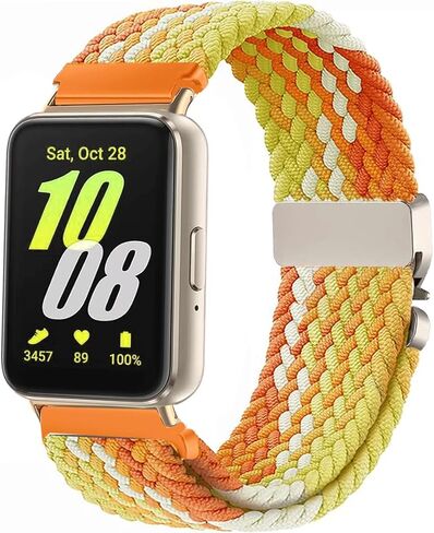 حزام مجدول من النايلون متوافق مع هاتف Samsung Galaxy Fit 3، شريط مطاطي لهاتف Samsung Galaxy Fit 3 SM-R390 للرجال والنساء in Kuwait