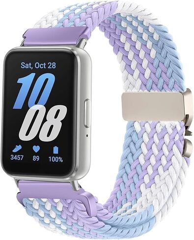 حزام مجدول من النايلون متوافق مع هاتف Samsung Galaxy Fit 3، شريط مطاطي لهاتف Samsung Galaxy Fit 3 SM-R390 للرجال والنساء in Kuwait