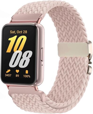 حزام مجدول من النايلون متوافق مع هاتف Samsung Galaxy Fit 3، شريط مطاطي لهاتف Samsung Galaxy Fit 3 SM-R390 للرجال والنساء in Kuwait