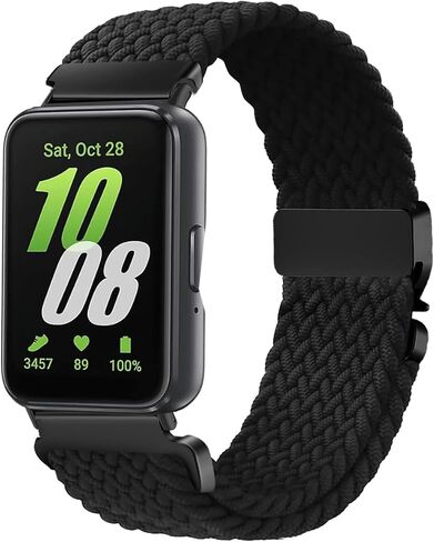 حزام مجدول من النايلون متوافق مع هاتف Samsung Galaxy Fit 3، شريط مطاطي لهاتف Samsung Galaxy Fit 3 SM-R390 للرجال والنساء in Kuwait