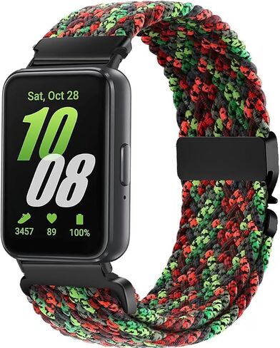 حزام مجدول من النايلون متوافق مع هاتف Samsung Galaxy Fit 3، شريط مطاطي لهاتف Samsung Galaxy Fit 3 SM-R390 للرجال والنساء in Kuwait