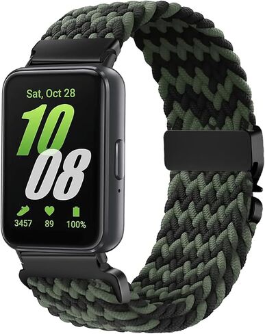 حزام مجدول من النايلون متوافق مع هاتف Samsung Galaxy Fit 3، شريط مطاطي لهاتف Samsung Galaxy Fit 3 SM-R390 للرجال والنساء in Kuwait