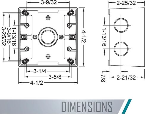 BELL 5388-0 2-Gang Weatherproof Deep Box with Five 3/4-in. Threaded Outlets (Gray), Weatherproof Box for Outdoor Branch Circuit Wiring, Outdoor Junction Box for Outlet, Switch, or GFCI in Kuwait