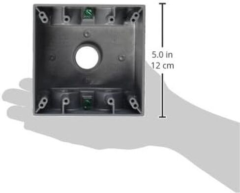 BELL 5388-0 2-Gang Weatherproof Deep Box with Five 3/4-in. Threaded Outlets (Gray), Weatherproof Box for Outdoor Branch Circuit Wiring, Outdoor Junction Box for Outlet, Switch, or GFCI in Kuwait