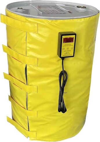 55 Gallon Drum Heating Blanket - Insulated Band Heater for Oil Drums & Gas Cylinders, Adjustable Thermostat 0-200℃, Efficient Heating Solution for Winter Use in Kuwait