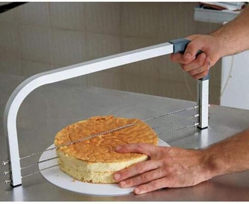 Bibabala Cake Leveler,304 Stainless Steel 3 Blades Adjustable Layer Cake Cutter,DIY Cake Slicer Kitchen Baking Tools Accessories,Household Cake Tools Baking and Pastry Tools,for Cake Making(Silver) in Kuwait