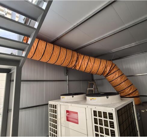 20ft Long Blower Fan Duct Hosing, PVC Flexible Utility Exhaust Fan Ducting with Adjustable Rope for Restaurants/Workshop/Greenhouse, Easy Storage(Dia 300mm/11.8") in Kuwait