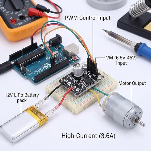 ZJchao DRV8871 سائق محرك DC ناعم، 3.6A PWM وحدة التحكم DC Motor H Bridge DC محرك لوحة الاختراق 6.5V-45V نحى DC محرك لوحة الاختراق للآلات الصغيرة in Kuwait