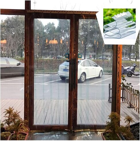 Durable PVC Strip Curtain for Freezer Rooms - Clear Vinyl Door Strips, Industrial Plastic Curtains for Factories & Supermarkets - Energy-Saving, Easy Installation,Size_Name,120x400cm/47.24x157.48in in Saudi Arabia