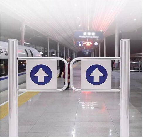 Warehouse Safety Gate with Automatic Closing, Swing Design for Supermarket Entrance and Cashier Counter in Saudi Arabia