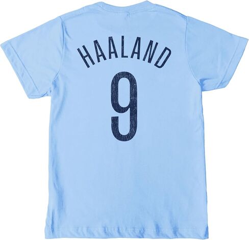 Youth Manchester City FC Kids Erling Haaland Player T-Shirt - Sky Blue Youth Size in Kuwait