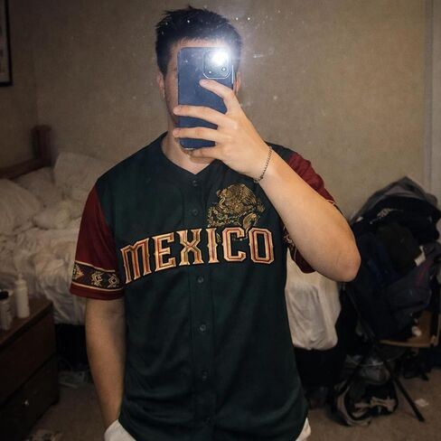 جيرسي البيسبول المكسيكي المخصص - قمصان فخر مكسيكي مخصصة مع رقم الاسم للرجال والنساء، Camisa de Beisbol de Mexico in Kuwait