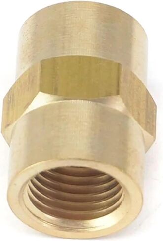 2pcs 1/8" 1/4" 3/8" NPT BSPP Female Hex Nipple Equal Reducer Brass Pipe Fitting Connector Water Gas Oil Fuel(Silver) in Kuwait