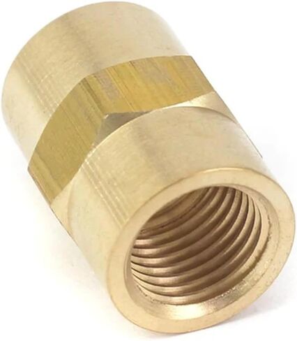 2pcs 1/8" 1/4" 3/8" NPT BSPP Female Hex Nipple Equal Reducer Brass Pipe Fitting Connector Water Gas Oil Fuel(Silver) in Kuwait