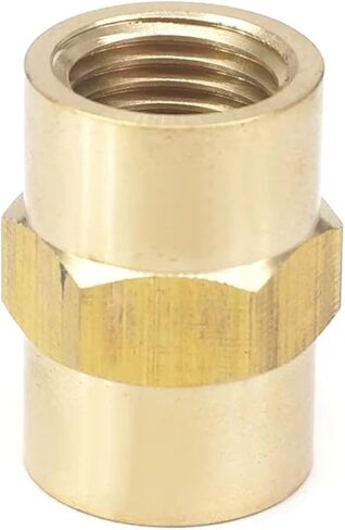 2pcs 1/8" 1/4" 3/8" NPT BSPP Female Hex Nipple Equal Reducer Brass Pipe Fitting Connector Water Gas Oil Fuel(Silver) in Kuwait