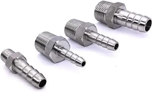 3/8 ''NPT ذكر الموضوع x خرطوم الذيل 304 مياه الفولاذ المقاوم للصدأ تركيب الأنابيب المخفض المشترك اقتران موصل (13 مللي متر _ 3/8") in Kuwait