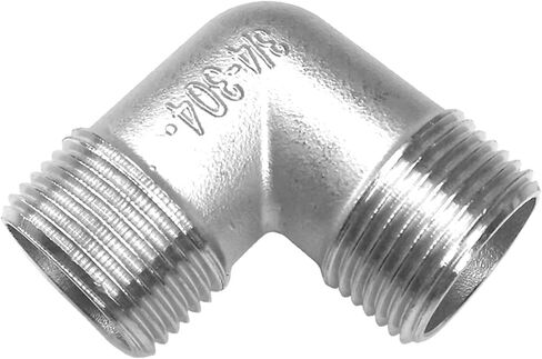 1/4" 3/8" 1/2" 3/4" 1" 1-1/4" 1-1/2" 2" BSPT ذكر متساوي المخفض 90 درجة الكوع 304 وصلة أنابيب الفولاذ المقاوم للصدأ موصل الماء (1/2") in Kuwait