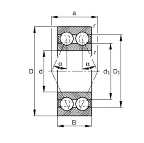 1 قطعة 3210ATN9 3210 3210A 5210 50x90x30.2 3210-B-TVH 3056210 3210B مزدوجة الزاوي الاتصال الكرات تحمل in Kuwait