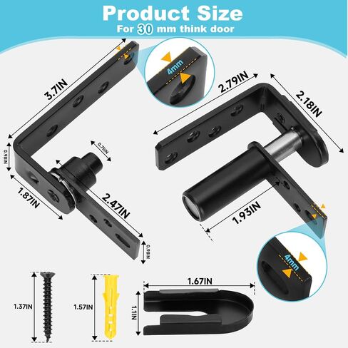 2Pack,Upgraded Heavy Saloon Door Hinges,Cafe Door Hinges,Self-Return Double Swinging Door Hinge,Bar Door Hinge,Swinging Door Hardware,304 Stainless Steel,88Lbs Load_Bearing,Easy Installation in Kuwait