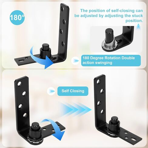 2Pack,Upgraded Heavy Saloon Door Hinges,Cafe Door Hinges,Self-Return Double Swinging Door Hinge,Bar Door Hinge,Swinging Door Hardware,304 Stainless Steel,88Lbs Load_Bearing,Easy Installation in Kuwait