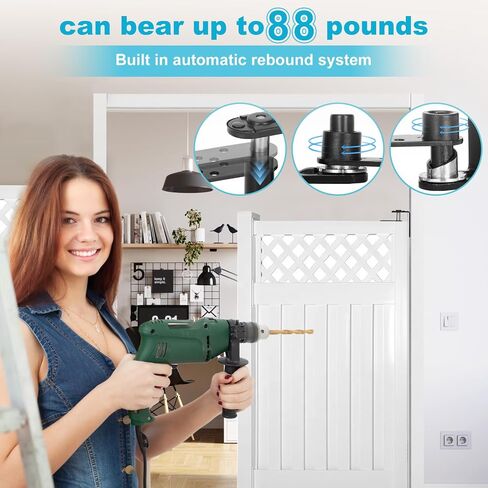 2Pack,Upgraded Heavy Saloon Door Hinges,Cafe Door Hinges,Self-Return Double Swinging Door Hinge,Bar Door Hinge,Swinging Door Hardware,304 Stainless Steel,88Lbs Load_Bearing,Easy Installation in Kuwait