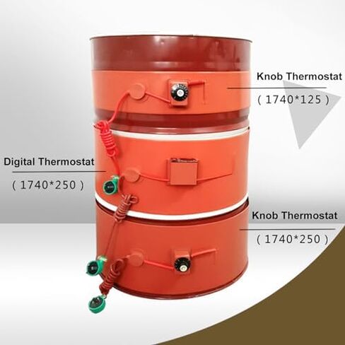 Adjustable Metal Drum Pail Heater 30-150°C - Ideal Heating Belt for Adhesives, Grease, Paint, Paraffin & Honey - Efficient Temperature Control & Energy Saving in Kuwait