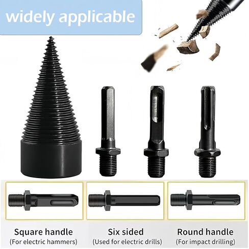 Firewood Drill Bit Set, Upgraded Wood Splitter Drill Bit Heavy Duty Detachable Electric Drill Bit Wood Splitter Easy Log Splitting Drills Bit, Log Splitters Drill Bits (32+42mm 5Pcs) in Kuwait