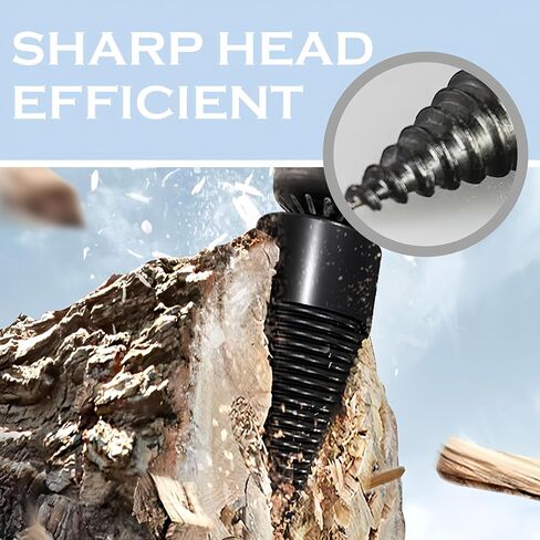 Firewood Drill Bit Set, Upgraded Wood Splitter Drill Bit Heavy Duty Detachable Electric Drill Bit Wood Splitter Easy Log Splitting Drills Bit, Log Splitters Drill Bits (32+42mm 5Pcs) in Kuwait