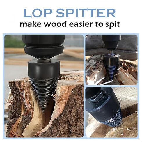 Firewood Drill Bit Set, Upgraded Wood Splitter Drill Bit Heavy Duty Detachable Electric Drill Bit Wood Splitter Easy Log Splitting Drills Bit, Log Splitters Drill Bits (32+42mm 5Pcs) in Kuwait