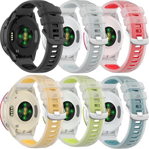سوار جيلي من السيليكون متوافق مع Garmin Vivoactive 4/Venu 3/Venu 2 Forerunner 255/255 Music/265/265 Music، أشرطة سيليكون سريعة الفك للرجال والنساء in Kuwait