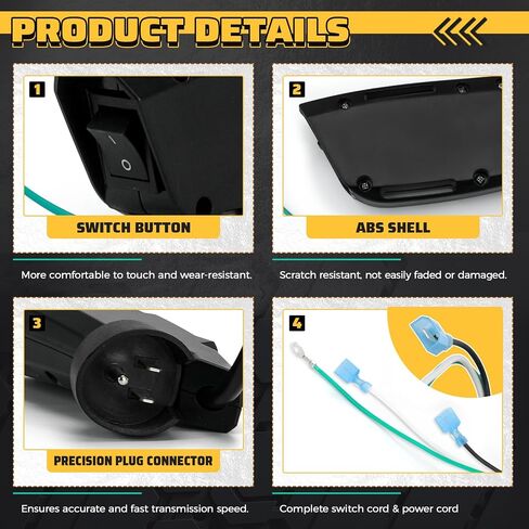 836225 صندوق التبديل استبدال كامل للتجميع لمكنسة الظهر ProTeam Super Coach Pro 6 & Pro 10، يتضمن سلك التبديل وسلك الطاقة in Kuwait