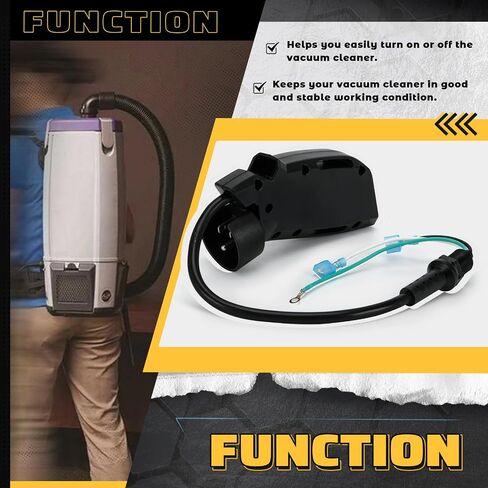836225 صندوق التبديل استبدال كامل للتجميع لمكنسة الظهر ProTeam Super Coach Pro 6 & Pro 10، يتضمن سلك التبديل وسلك الطاقة in Kuwait