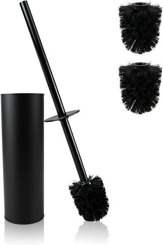 Stainless Steel Toilet Brush,Toilet Bowl Brush and Holder Set,Scratch Resistant Stainless Steel Toilet Brush with Long Handle,Toilet Cleaners with Replacement Head & Removable Inner Bowl,Space Saving in Kuwait