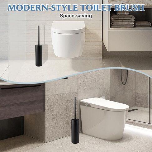 Stainless Steel Toilet Brush,Toilet Bowl Brush and Holder Set,Scratch Resistant Stainless Steel Toilet Brush with Long Handle,Toilet Cleaners with Replacement Head & Removable Inner Bowl,Space Saving in Kuwait