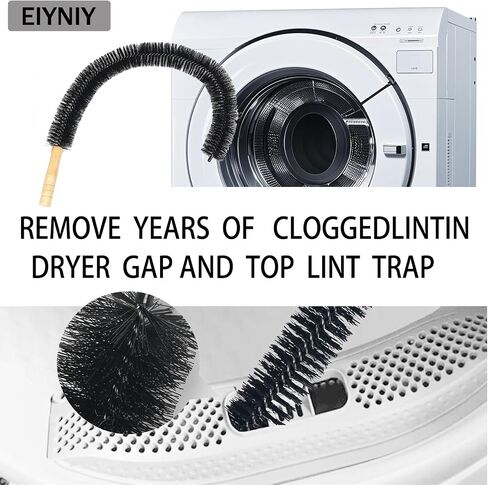 Dryer Cleaner Vent Brush Long Flexible Dryer Vent Cleaner with Wood Handle and Refrigerator Condenser Coil Brush Long Flexible Refrigerator Coil Cleaning Brush (EY-008) in Kuwait