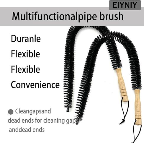 Dryer Cleaner Vent Brush Long Flexible Dryer Vent Cleaner with Wood Handle and Refrigerator Condenser Coil Brush Long Flexible Refrigerator Coil Cleaning Brush (EY-008) in Kuwait