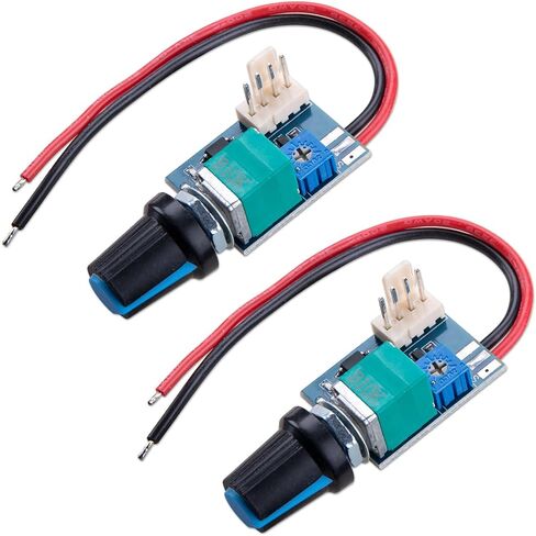 ZORZA 2Pcs 12V PWM Fan Speed Controller with Rotary Knob Switch Computer Fan Speed Regulator 25KHz 0-97% Adjustable Duty Cycle 4-Pin DC 12V LED Power Indicator for PC Case CPU Cooling in Kuwait