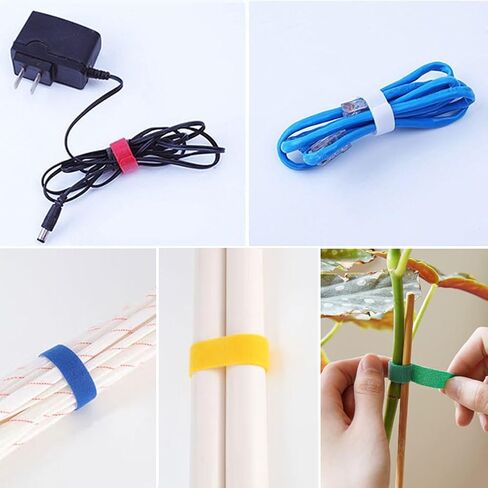 2 in x 16 Ft White Hook and Loop Roll, Double-Sided Self-Gripping Straps for Cable Management, Cut to Length, Reusable Wire Organizer Ties Cord Strips Wrap Fasteners Tape for Home Office Data Center in Kuwait