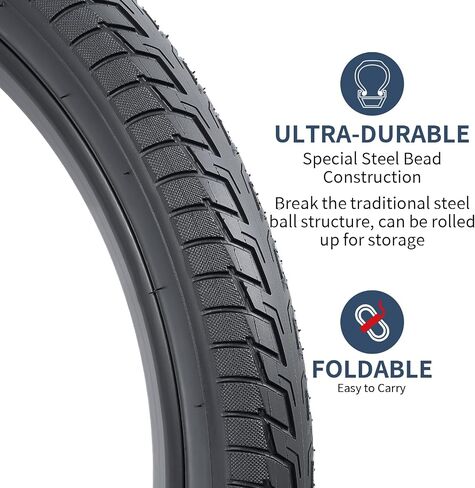 إطارات دراجة بديلة قابلة للطي مقاس 20 بوصة 20X2.20/50-406 للطرق والمدينة والشاطئ (Y-1587) in Kuwait