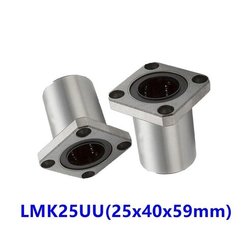 Small Sealed Steel Ball Bearing 1PCS Square Flange Linear Motion Bushing Ball Bearing LMK25UU Steel in Kuwait