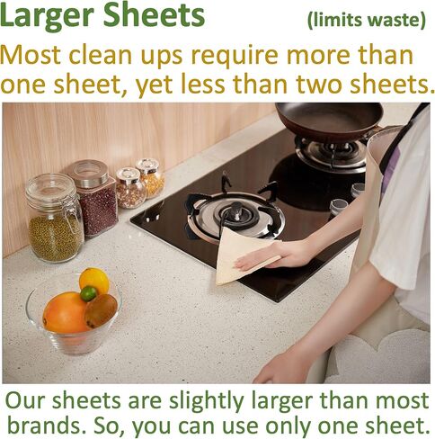 100% Bamboo Paper Towels, Tree-Free, Chemical-Free, Lint-Free, Durable, Absorbent, Select-a-Size 2-Ply, 90 Sheets Per Roll. (PT 6 Rolls) in Kuwait